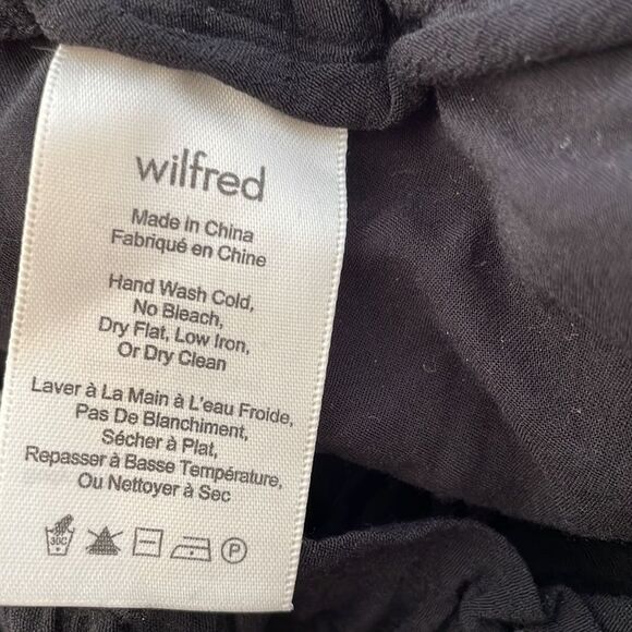 𝅺Wilfred Aritzia Tie Waist Relaxed Dress Pants/Joggers Size XS Black - Picture 7 of 11